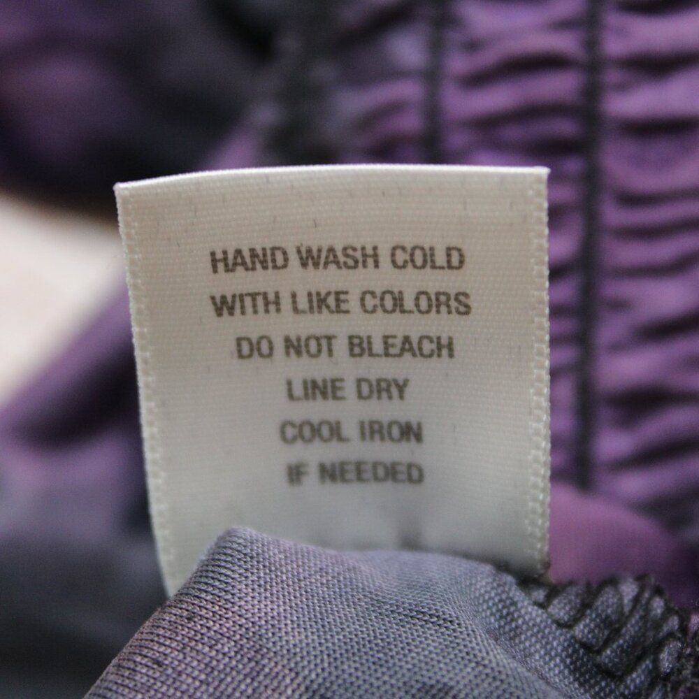 Dressbarn Purple Beaded Neckline cinched waist top - Picture 5 of 6